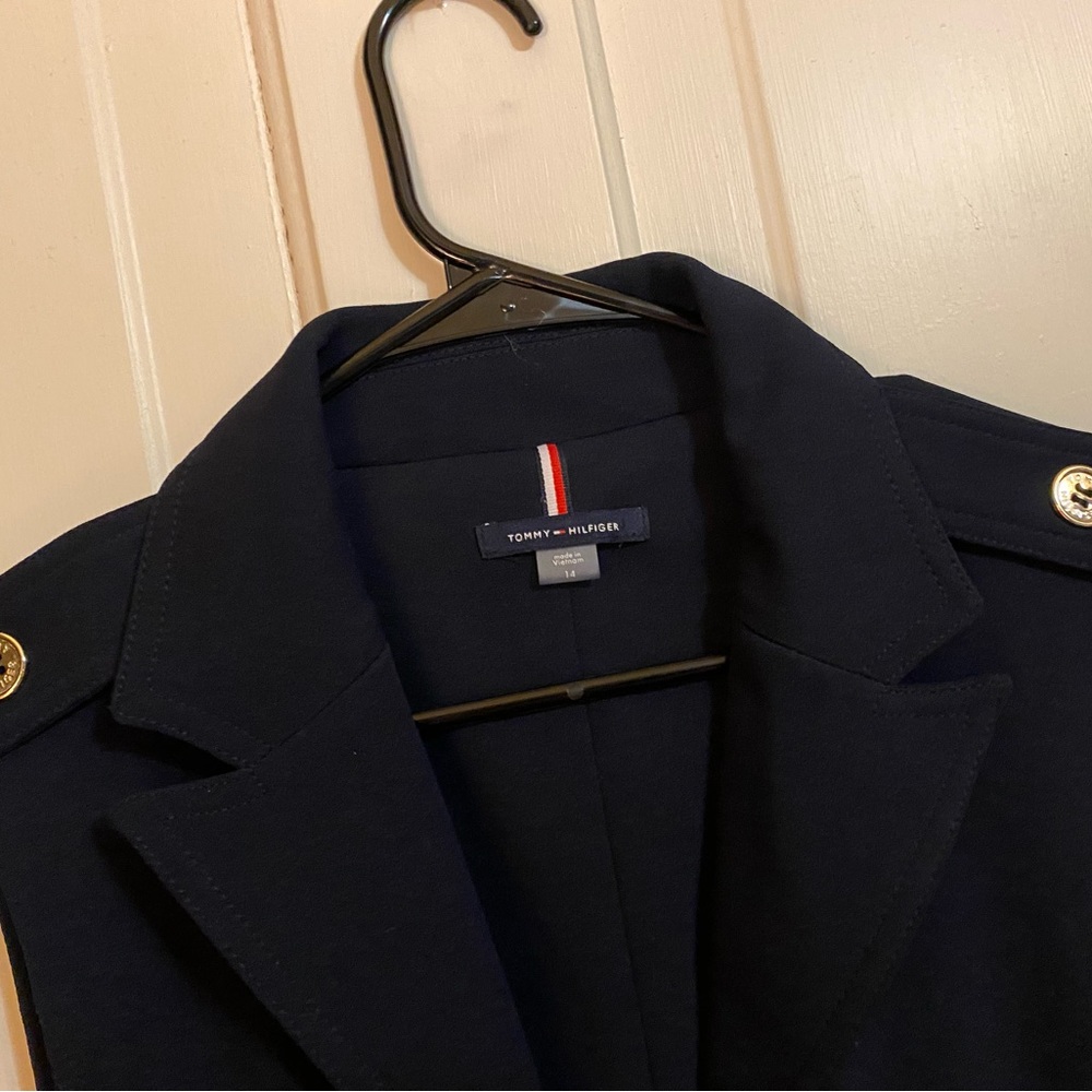 Tommy Hilfiger Navy Dress with Red and White Accents. Dark navy blue color - Picture 3 of 7